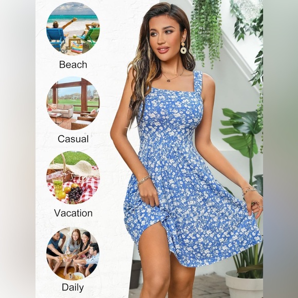 HUHOT Summer Casual Sundress Dress with Pocket - size XL - NWOT - Picture 4 of 9